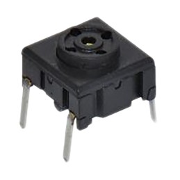 1 pcs - IP67 Black Flat Button Tactile Switch, SPST 50 mA 6.5 (Dia.)mm PCB