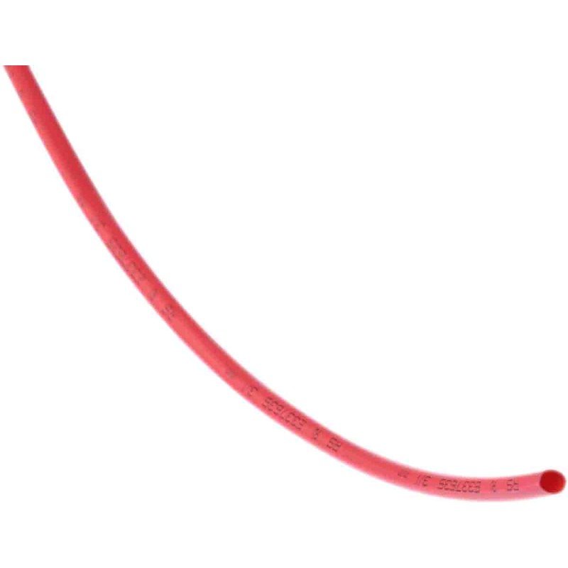 1 Reel of 10 M - RS PRO Heat Shrink Tubing, Red 3mm Sleeve Dia. x 10m Length 3:1 Ratio