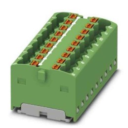 20 pcs - Phoenix Contact Distribution Block, 18 Way, 2.5mm², 17.5A, 450 V, Green