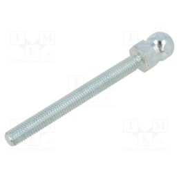 10 pcs : 098DM08080M - Pin, M8, Plunger mat: steel, Ø: 15mm, Plating: zinc, Thread len: 80mm