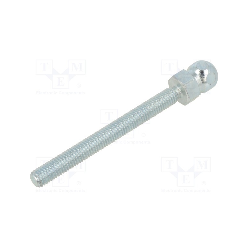 10 pcs : 098DM08080M - Pin, M8, Plunger mat: steel, Ø: 15mm, Plating: zinc, Thread len: 80mm
