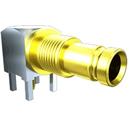 1 pcs - Samtec, jack PCB Mount 1.0/2.3 Connector, 75Ω, Through Hole Termination, Right Angle Body