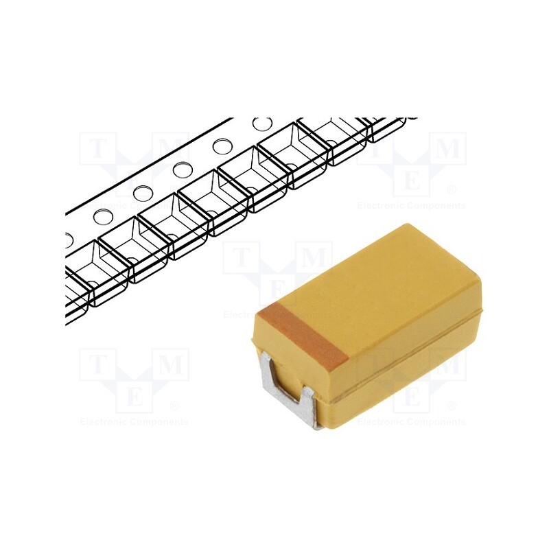 10 pcs : TCJC475M035R0200 - Capacitor: tantalum-polymer, low ESR, 4.7uF, 35VDC, C, 2312, TCJ