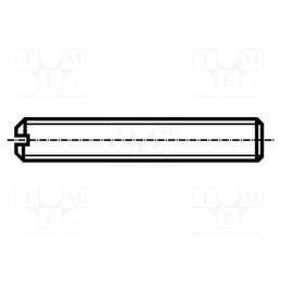 100 pcs : 1251368 - Screw, M4x5, 0.7, Head: without head, slotted, 0,6mm, DIN 551