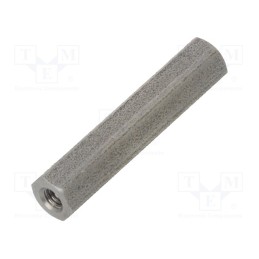 50 pcs : 142X25 - Screwed spacer sleeve, 25mm, Int.thread: M2,5, hexagonal