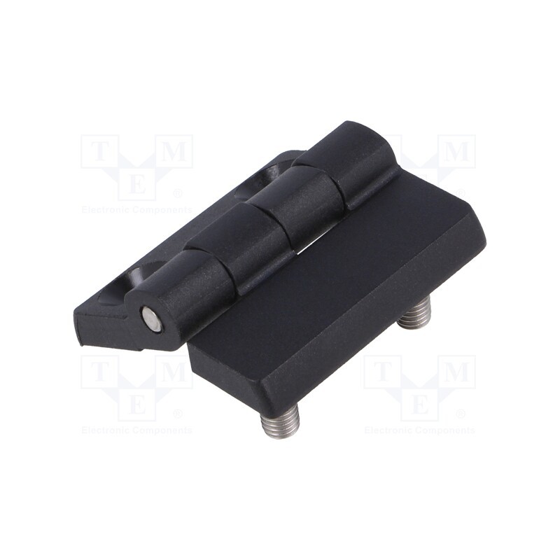 10 pcs : 3.ZN60.103-07 - Hinge, Width: 40mm, polyamide, black, H: 40mm, with assembly stem