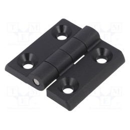 10 pcs : 3.ZN65.101-07 - Hinge, Width: 50mm, polyamide, black, H: 50mm, Holes no: 4
