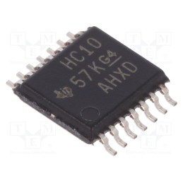 10 pcs : SN74HC10PW - IC: digital, NAND, Ch: 3, IN: 3, SMD, TSSOP14, 2÷6VDC, -40÷85°C,