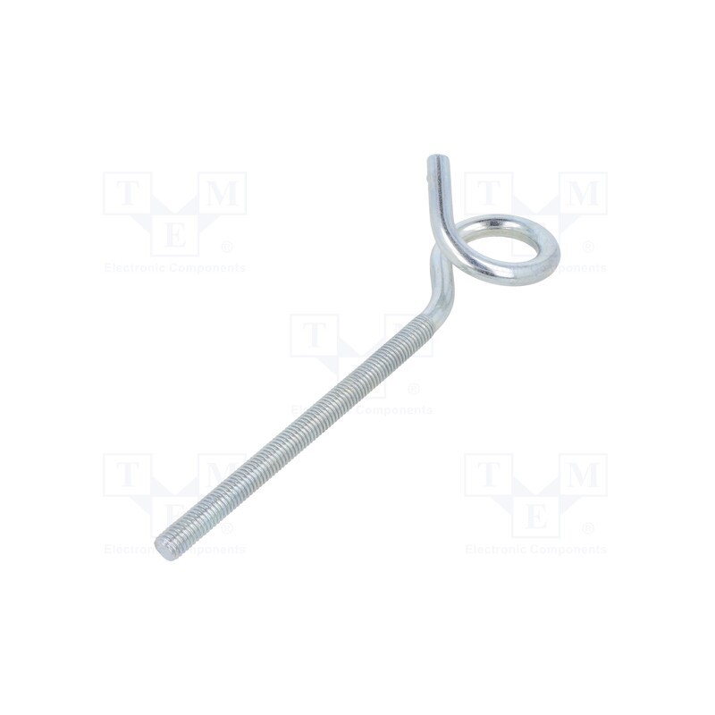 10 pcs : HOH.8160 - Hook, ring, steel, zinc, Thread len: 105mm, Overall len: 160mm