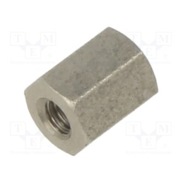50 pcs : 141X05 - Screwed spacer sleeve, 5mm, Int.thread: M2, hexagonal