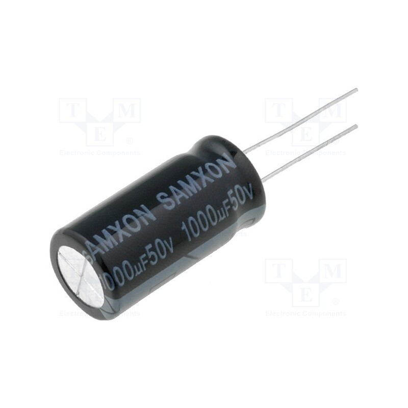 20 pcs : EKM108M1HI25RRSHP - Capacitor: electrolytic, THT, 1000uF, 50VDC, Ø12.5x25mm, Pitch: 5mm