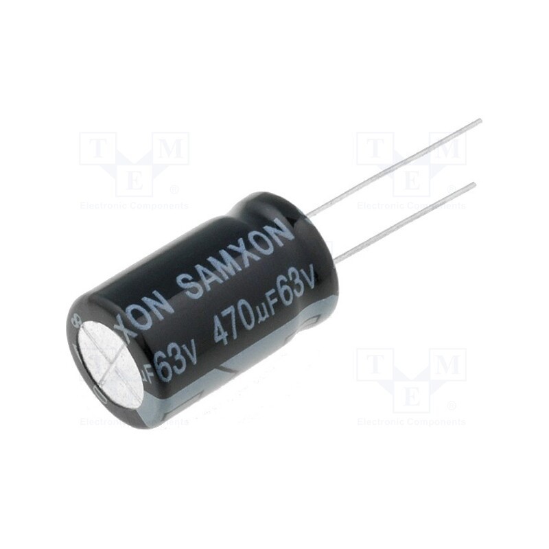 20 pcs : KM 470U/63V - Capacitor: electrolytic, THT, 470uF, 63VDC, Ø12.5x20mm, Pitch: 5mm