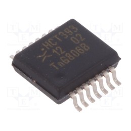 10 pcs : 74HCT393DB,112 - IC: digital, 4bit,binary counter, Ch: 2, CMOS,TTL, SMD, SSOP16, HCT