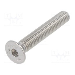 500 pcs : K5X30-ISO10642-A2 - Screw, M5x30, 0.8, Head: countersunk, hex key, HEX 3mm, DIN 7991