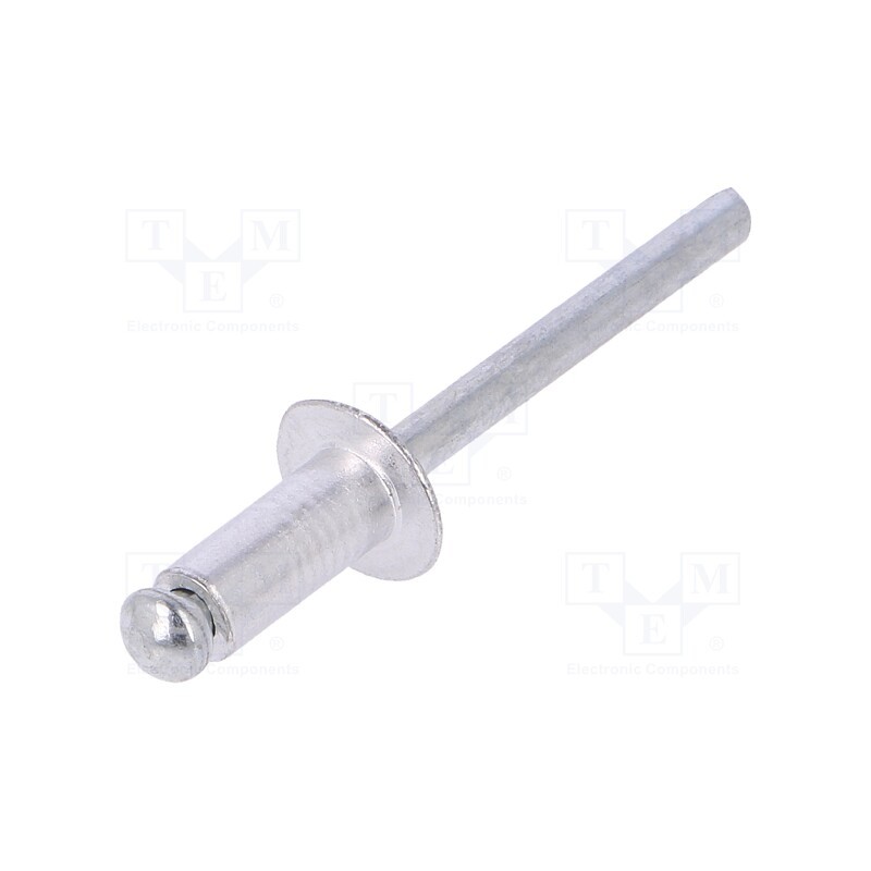 10 pcg : 70500 - Rivet, aluminium, Rivet diam: 4.8mm, L.rivet: 12.7mm, 50pcs.