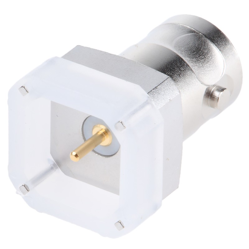 1 pcs - Telegartner, jack PCB Mount BNC Connector, 50Ω, Through Hole Termination, Straight Body