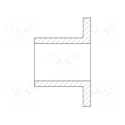 50 pcs : 8GE05V40034 - Insulating sleeve, Øint: 10mm, UL94V-2, polyamide 66, H: 23mm