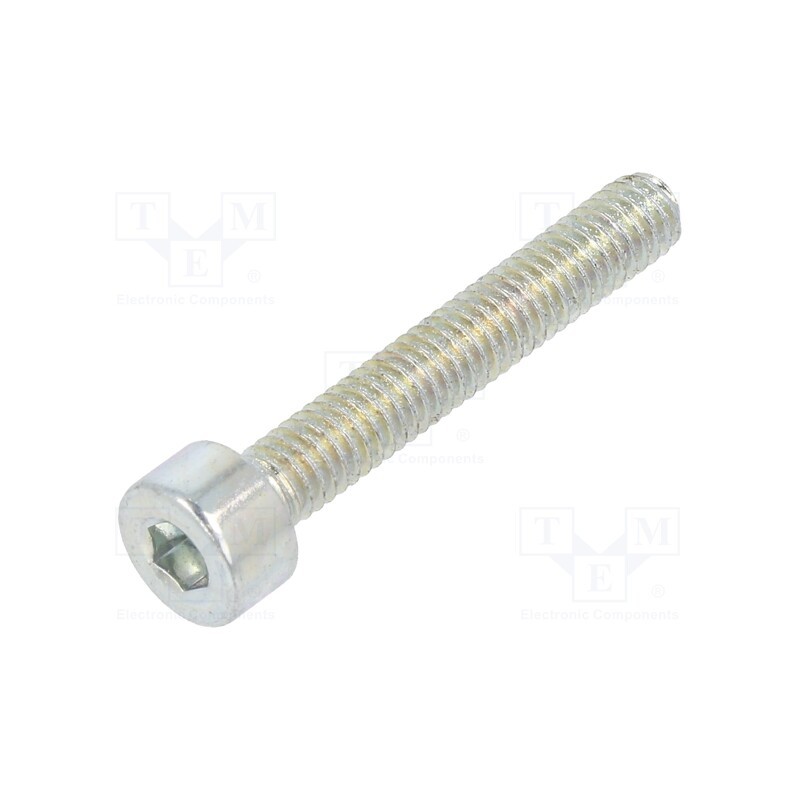 500 pcs : 1301713 - Screw, M4x25, 0.7, Head: cheese head, hex key, HEX 3mm, steel, zinc