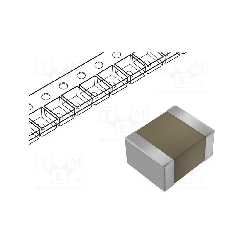 500 pcs : CGA2B1X7R1C104K050BC - Capacitor: ceramic, MLCC, 100nF, 16V, X7R, ±10%, SMD, 0402