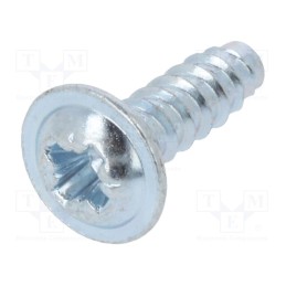 500 pcs : 5001587 - Screw, for plastic, with flange, 4.2x9.5, Head: button, Phillips