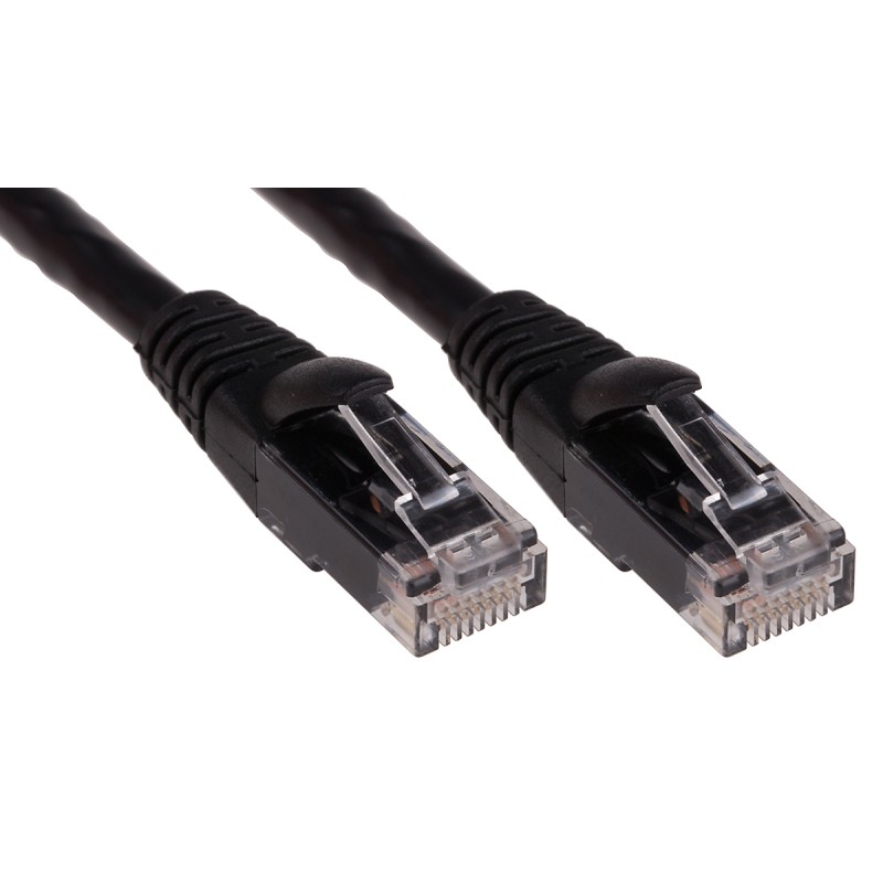 1 pcs - RS PRO Cat6 Male RJ45 to Male RJ45 Ethernet Cable, U/UTP, Black PVC Sheath, 3m