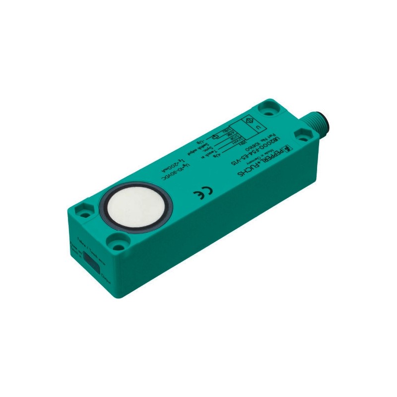 1 pcs - Pepperl + Fuchs Ultrasonic Block-Style Proximity Sensor, 80 - 2000 mm Detection, PNP Output, 10 - 30 V