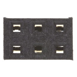 10 pcs - Samtec SSQ Series Straight Through Hole Mount PCB Socket, 6-Contact, 2-Row, 2.54mm Pitch, Solder Termination