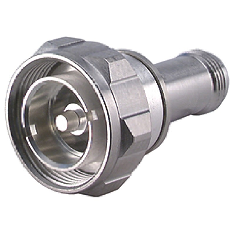 1 pcs - Huber+Suhner Straight 50Ω RF Adapter 7/16 Plug to N Socket 7.5GHz