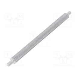 50 pcs : 434X70 - Screwed spacer sleeve, 70mm, Ext.thread: M3, hexagonal, aluminium