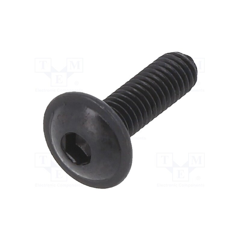 500 pcs : 2041987 - Screw, with flange, M3x10, 0.5, Head: button, hex key, HEX 2mm