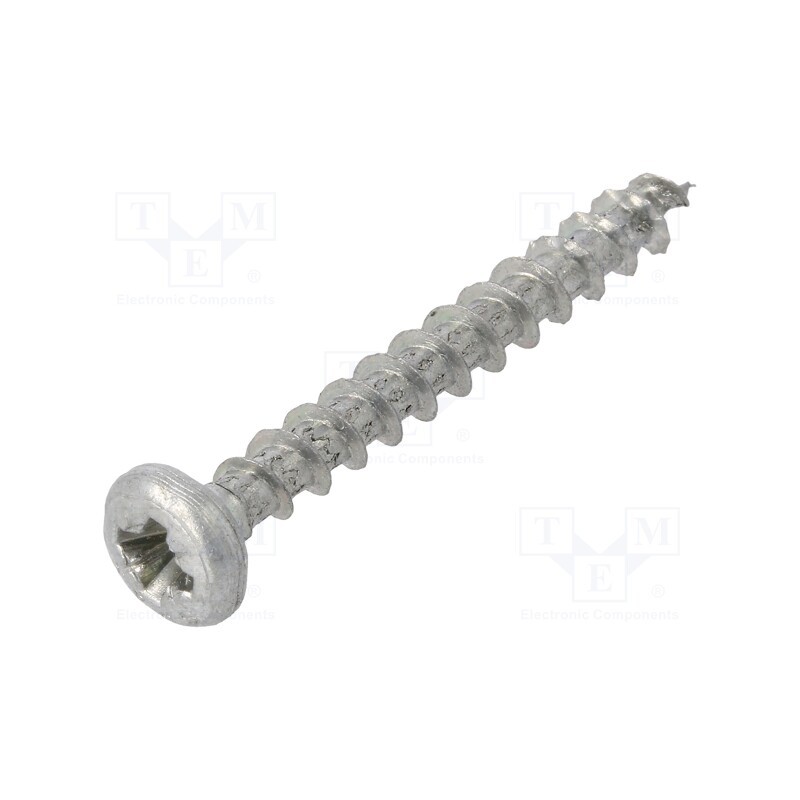 500 pcs : 1083422 - Screw, 4x35, Head: cheese head, Pozidriv, PZ2, steel, zinc, SPAX®