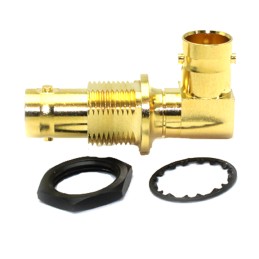 1 pcs - COAX Connectors Right Angle 75Ω Coaxial Adapter BNC Socket to BNC Socket 6GHz