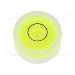 10 pcs : GN 2281-KT-18-G-40-1 - Spirit level, H: 9mm, Ømount.hole: 18mm, plastic, Body: white