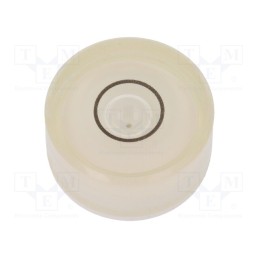 10 pcs : GN 2281-KT-18-K-40-1 - Spirit level, H: 9mm, Ømount.hole: 18mm, plastic, Body: white