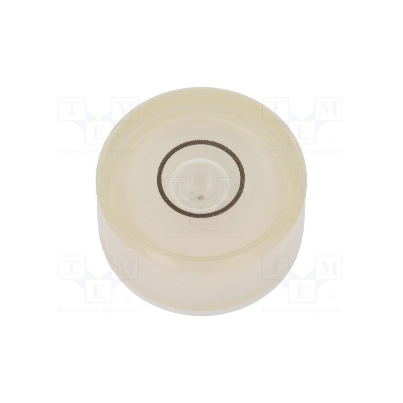 10 pcs : GN 2281-KT-18-K-40-1 - Spirit level, H: 9mm, Ømount.hole: 18mm, plastic, Body: white