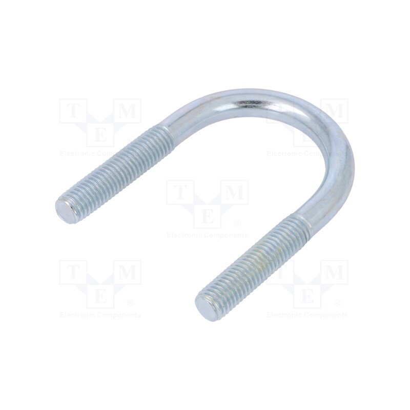 10 pcs : CB10..43..81 (1 1/4') - U-bolt, B, 1.5, steel, zinc, Thread len: 41mm, for fixing pipes