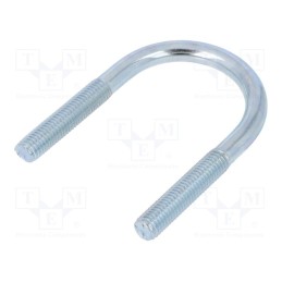 10 pcs : CB10..49..92(1 1/2') - U-bolt, B, 1.5, steel, zinc, Thread len: 45mm, for fixing pipes
