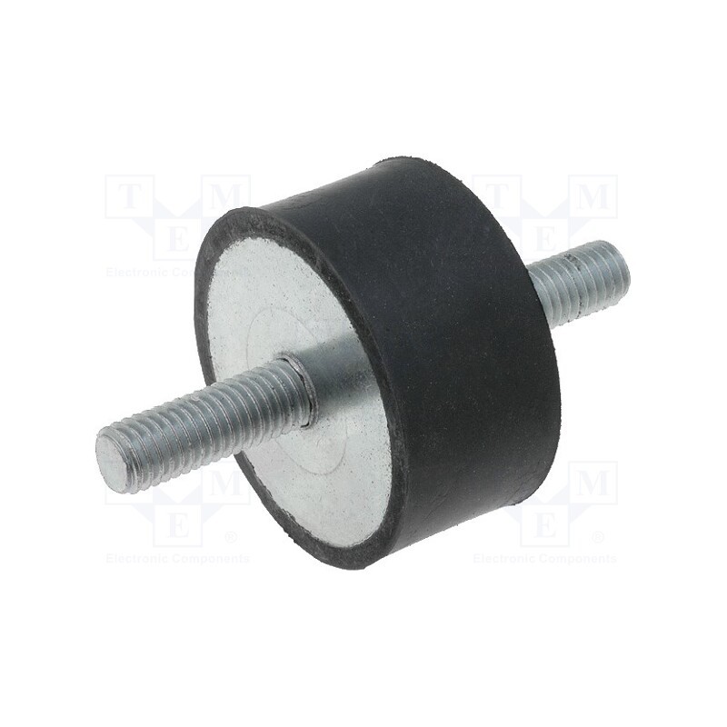 10 pcs : DVA.1-40-20-M8-23-55 - Vibration damper, M8, Ø: 40mm, rubber, L: 20mm, Thread len: 23mm