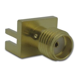 1 pcs - Amphenol RF, jack Edge Mount SMA Connector, 50Ω, Solder Termination, Straight Body