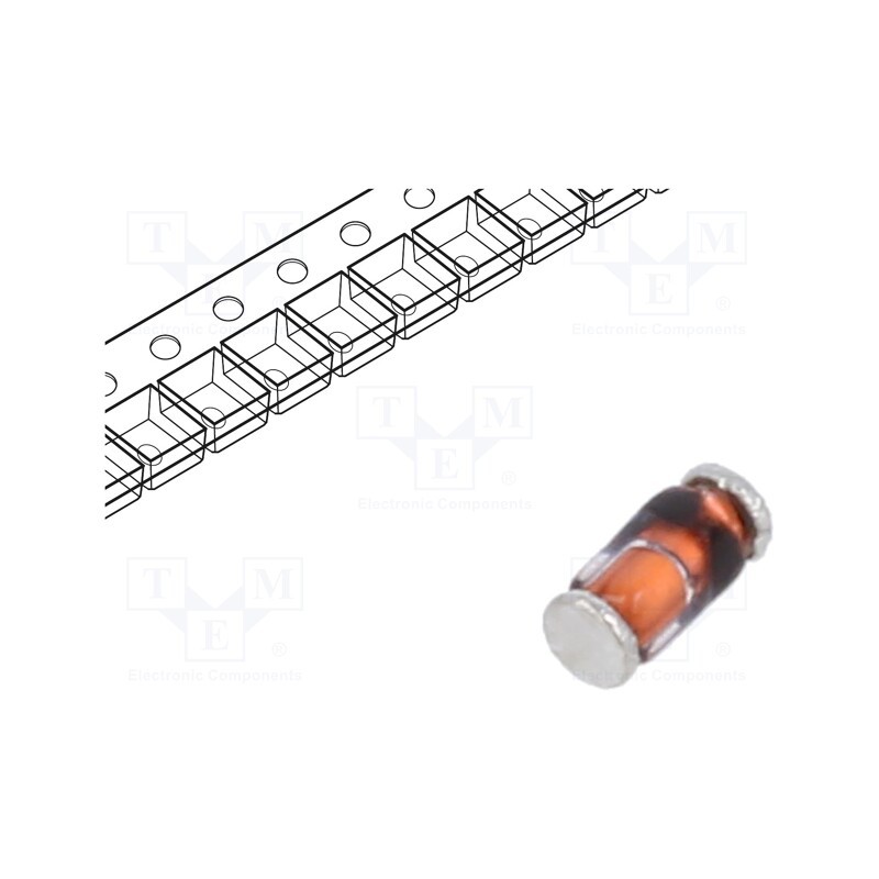 50 pcs : LS4150GS08 - Diode: Schottky switching, SMD, 50V, 0.6A, 4ns, MELF quadro,SOD80