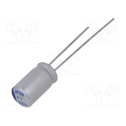 10 pcs : A759EQ475M2AAAE160 - Capacitor: polymer, low ESR, 4.7uF, 100VDC, ESR: 160mΩ, THT, ±20%