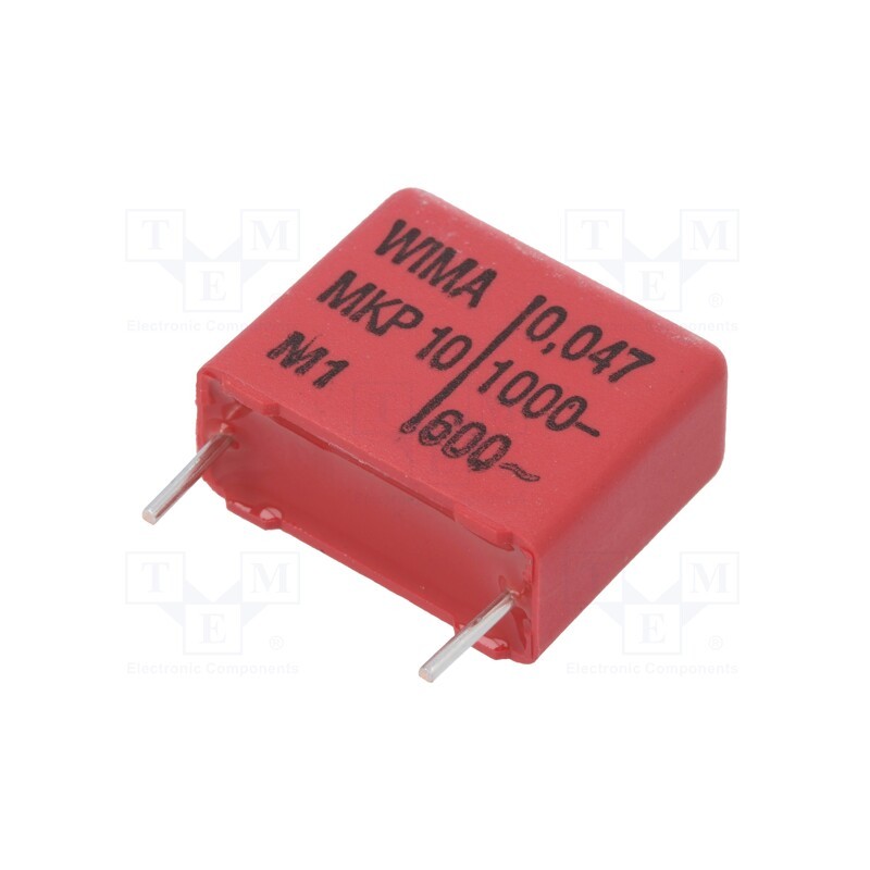 10 pcs : MKP1O124704F00KSSD - Capacitor: polypropylene, 47nF, 18x8x15mm, THT, ±10%, 15mm, 1kVDC