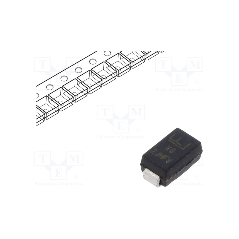 10 pcs : SMAJ13CA - Diode: TVS, 400W, 15.15V, 18.6A, bidirectional, ±5%, DO214AC