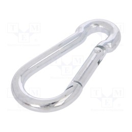 50 pcs : KSO.6.60 - Carabiner, steel, for rope, L: 60mm, zinc, 6mm