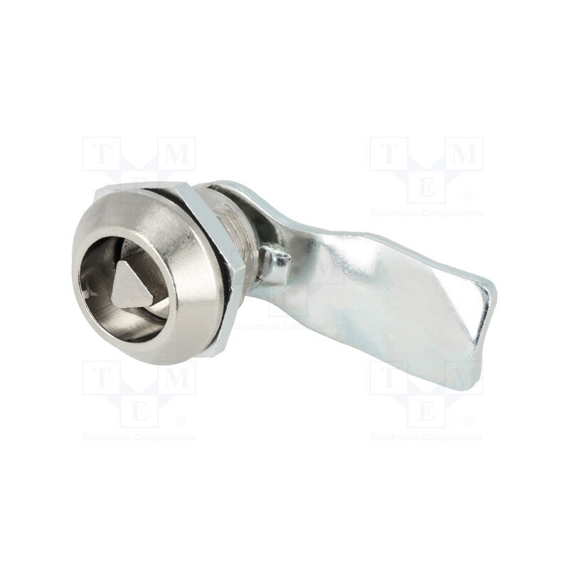 10 pcs : M22-2-T9-2-21-02-P - Lock, zinc and aluminium alloy, 21mm, nickel