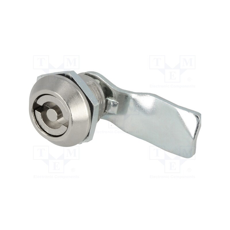 10 pcs : M22-2-D5-2-21-02-P - Lock, zinc and aluminium alloy, 21mm, nickel