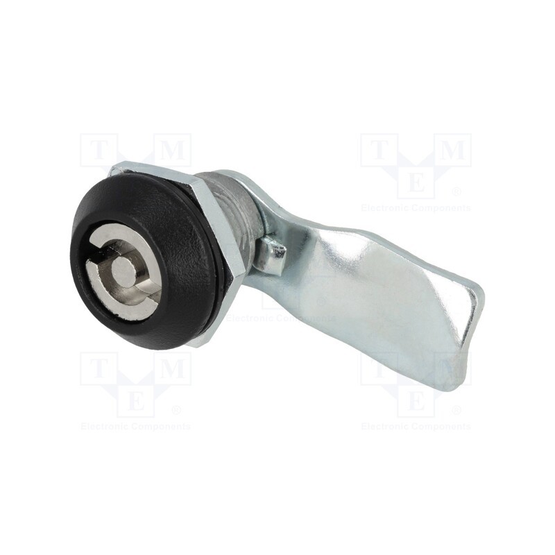 10 pcs : M22-D5-21-9005 - Lock, zinc and aluminium alloy, 21mm, black finish