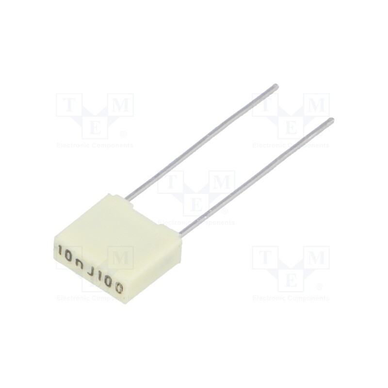 50 pcs : R82EC2100Z350J - Capacitor: polyester, 10nF, 63VAC, 100VDC, 5mm, ±5%, 7.2x2.5x6.5mm