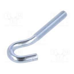 50 pcs : HZ.6.60 - Hook, angular, steel, zinc, 60mm