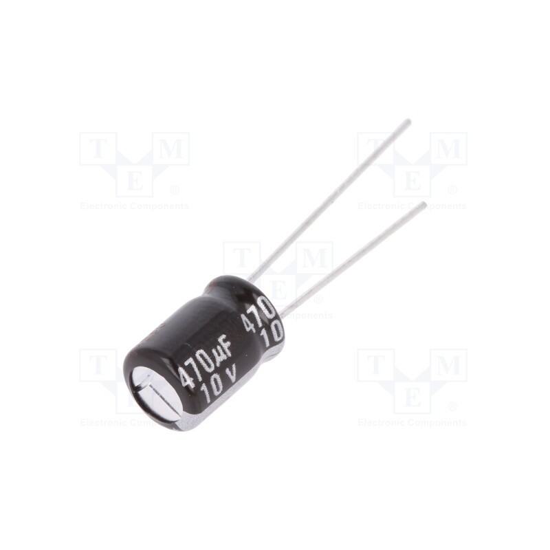 20 pcs : EEUEB1A471S - Capacitor: electrolytic, THT, 470uF, 10VDC, Ø8x11mm, Pitch: 3.5mm